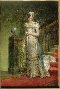 Francois Gerard Portrait of Caroline Murat descending the staircase of Elysee Palace oil